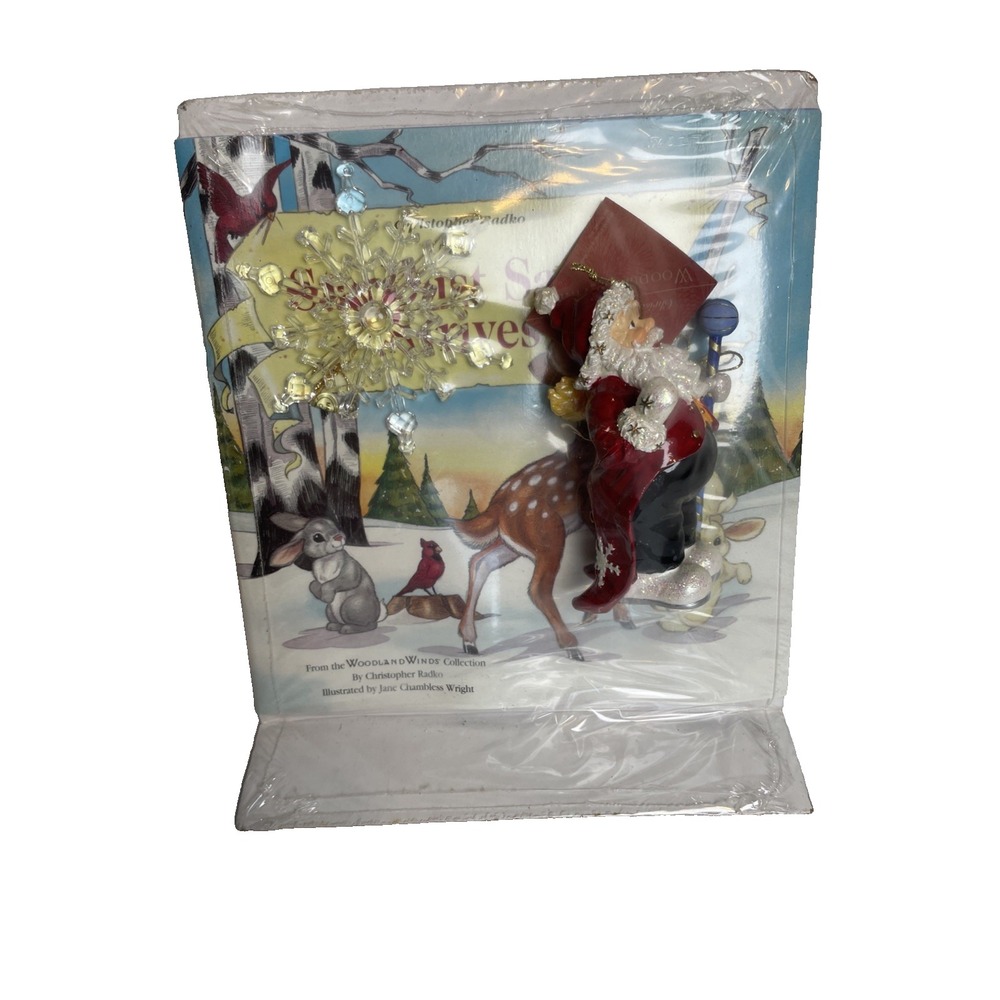 Christopher Radko /Stardust Santa Arrives Woodland Winds Book Ornament Christmas
